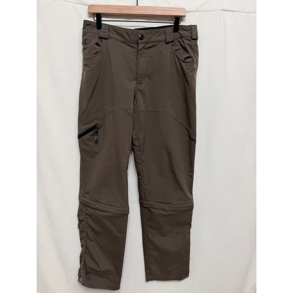 Showers Pass Skyline Cycling Pants Mens Large Brown Technical Commuter Trousers